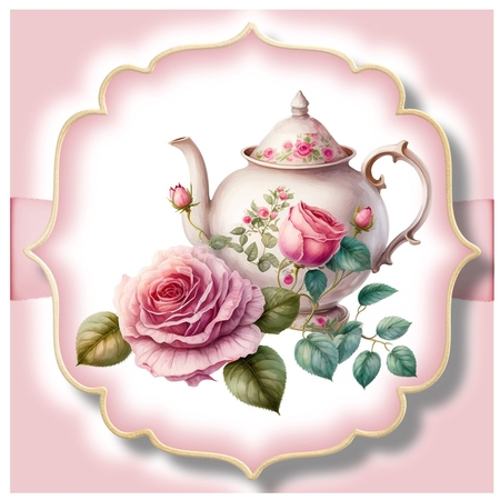 Simple Watercolour Floral Teapot 3 by Davina Rundle