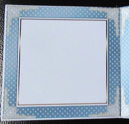 Birthday Blue & Gold 7x7ins Blank Insert  by Davina Rundle