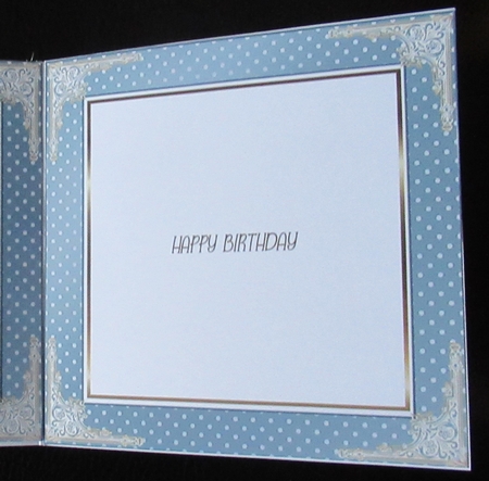 Birthday Blue & Gold 7x7ins Insert 2 by Davina Rundle