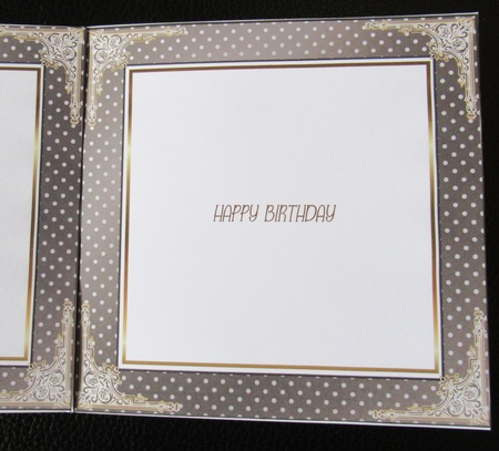 Birthday Black & Gold 7x7ins Insert 1  by Davina Rundle