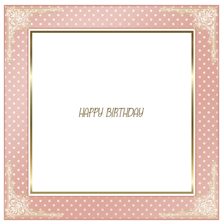Birthday Tan & Gold 7x7ins Insert 3 by Davina Rundle