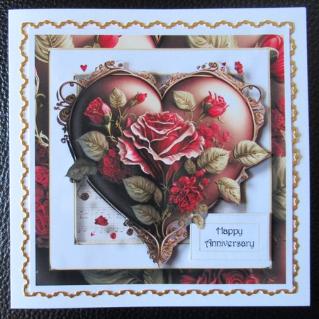 Gorgeous Vintage Heart 3 8x8 by Davina Rundle