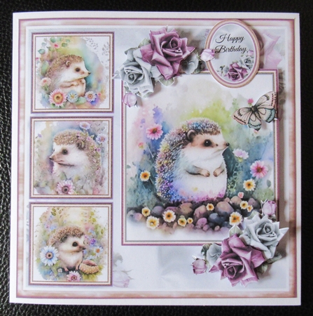 Cute Hedgehog Collage Mini Page Kit by Davina Rundle
