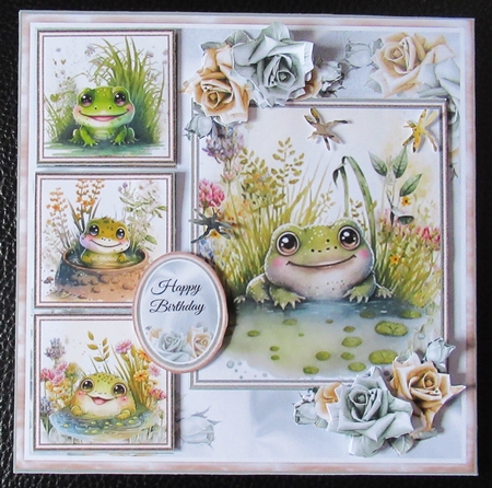 Cute Frogs Collage Mini Page Kit by Davina Rundle