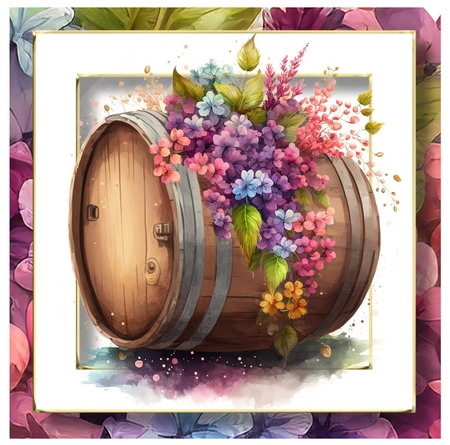 Beautiful Barrel Of Flowers Bumper Kit by Davina Rundle