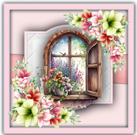 7.5x7.5 Mini Kit , Beautiful Vintage Window 4 by Davina Rundle