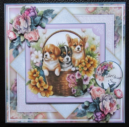 Vintage Puppy Basket Mini Page Kit by Davina Rundle