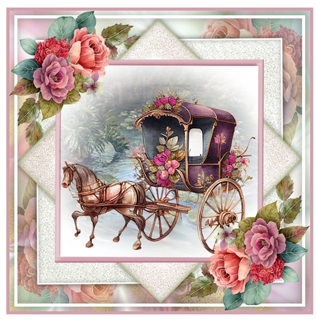 Floral Carriage 02 Mini Page Kit by Davina Rundle
