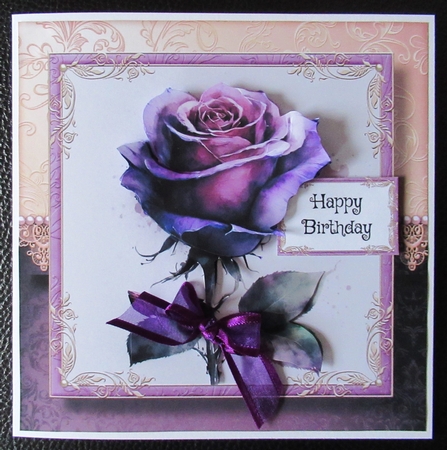 The Watercoloured Rose - Purple by Davina Rundle