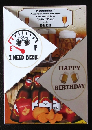 Hoptimist beer themed card front 1 by Davina Rundle