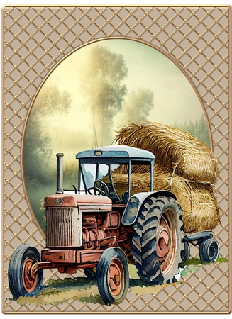 2 Tractor scene card front/toppers 2 by Davina Rundle