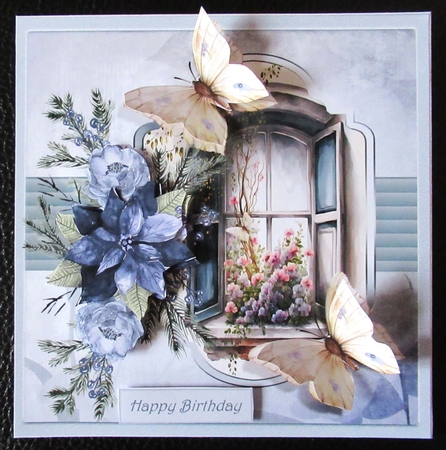 Flowers on the window ledge 7x7 by Davina Rundle