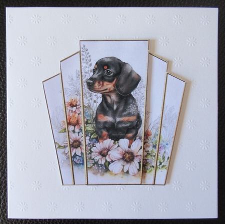 7x7 Art Deco Stacker - Dachshund Pup by Davina Rundle
