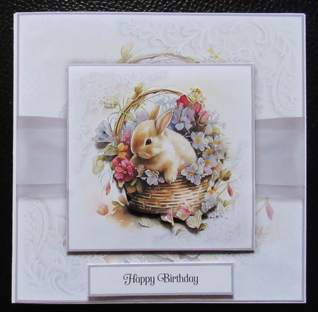 Bunny in a Basket Bumper Set No.1 by Davina Rundle
