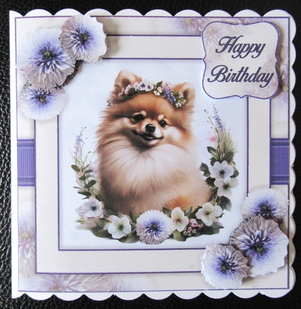 Dogs & Flowers Bumper Kit #1 **INCLUDES CARD FRONT WITH NO CORNER  FLOWERS** by Davina Rundle