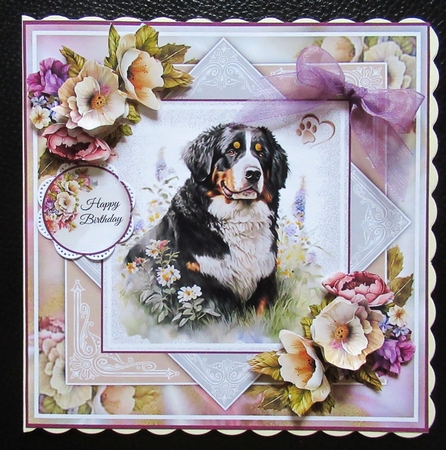 Floral Bernese Mountain Dog Mini Page Kit by Davina Rundle