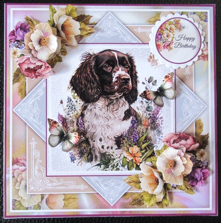 Floral Sprocker Spaniel Mini Page Kit by Davina Rundle