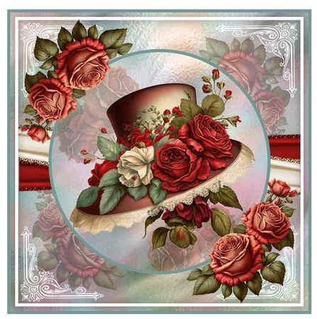 Vintage Floral Bonnet 02 Mini Page Kit by Davina Rundle