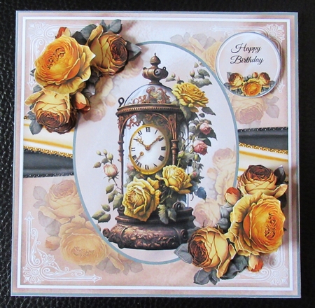 Vintage Rose Clock Mini Page Kit by Davina Rundle