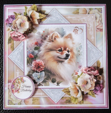 Floral Pomeranian Mini Page Kit by Davina Rundle