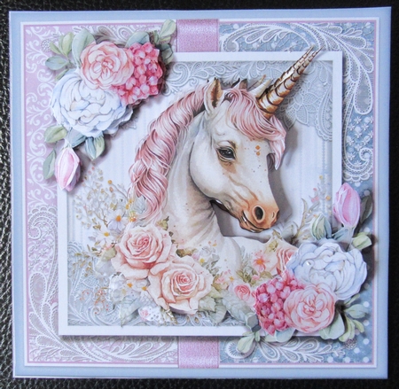 Pastel Unicorn Portrait one  by Davina Rundle
