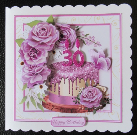 Celebration Cake - Decoupage Card and Envelope Mini Kit by Davina Rundle