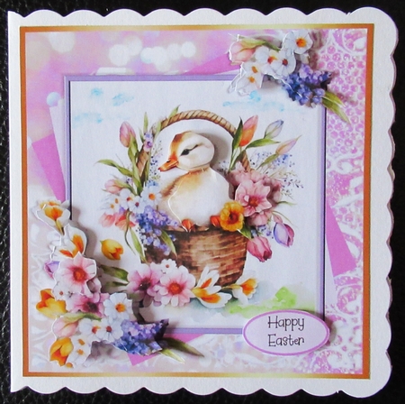 Spring Is Sprung - Duckling in a Basket by Davina Rundle
