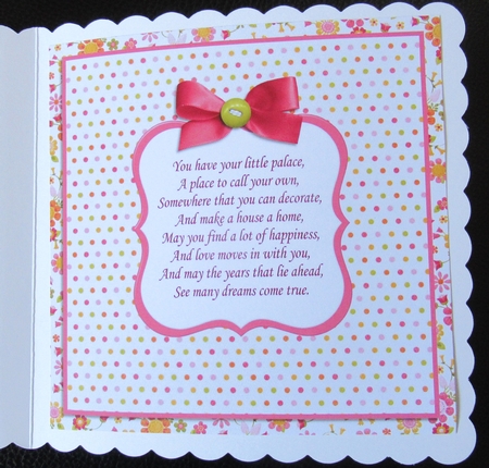 Insert for Home Tweet Home quick card front by Davina Rundle