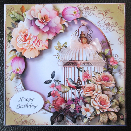Vintage Floral Birdcage 2 by Davina Rundle