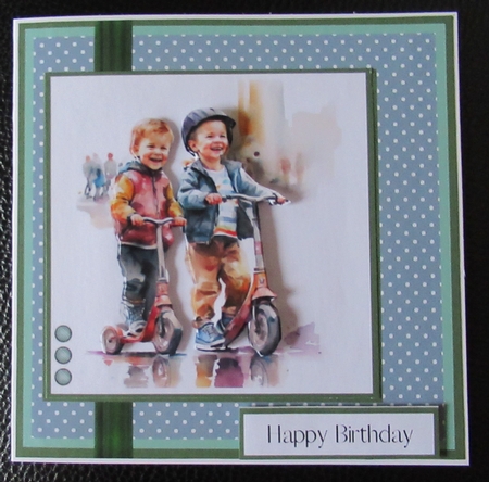 Big Boys Rule (7x7 inch square card kit) by Davina Rundle