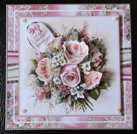 Pink Rose Bouquet Mini Page Kit by Davina Rundle