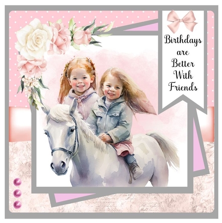 Better with Friends (7x7 inch square card kit) by Davina Rundle