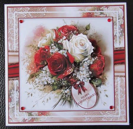 Red Rose Bouquet Mini Page Kit by Davina Rundle