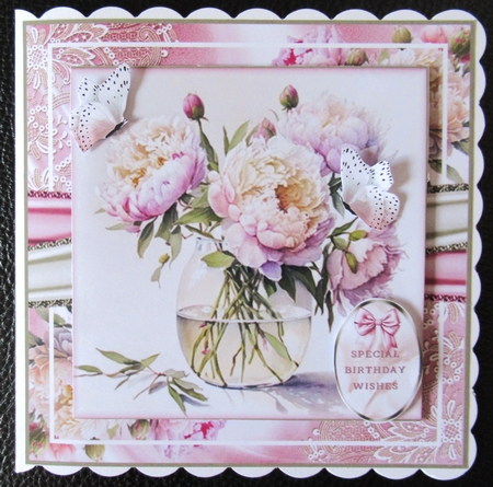 Vase Of Peonies Mini Page Kit by Davina Rundle