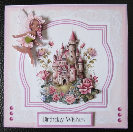 Fairy Castle #3 (7x7 inch square card kit) by Davina Rundle