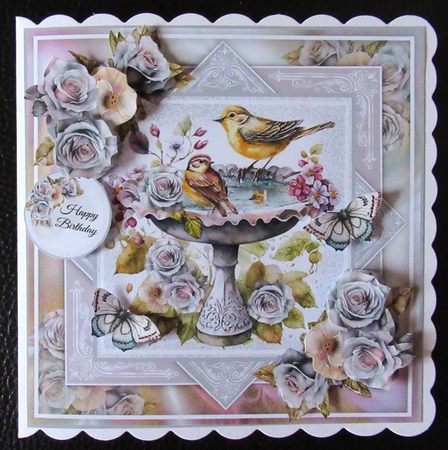 Spring Bird Bath Mini Page Kit by Davina Rundle