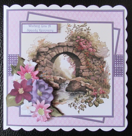 Flowers and water under the bridge 7x7 by Davina Rundle