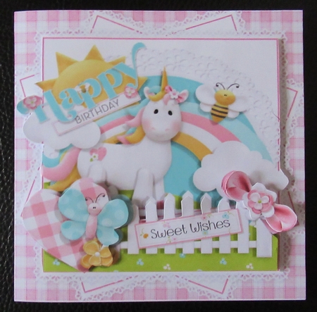 7x7 Sweet girl birthday wishes mini kit by Davina Rundle
