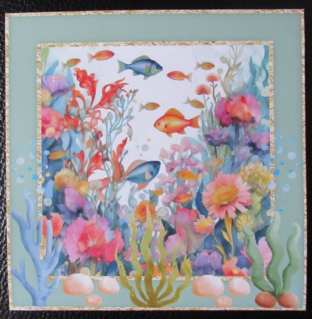 3 Floral fish card fronts/toppers 2 by Davina Rundle