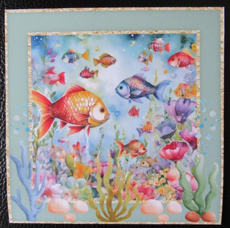 3 Floral fish card fronts/toppers 5 by Davina Rundle