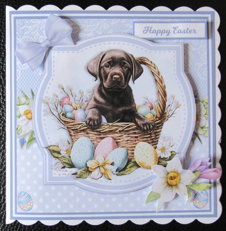 EASTER PUPPY BASKETS 6x6 & 5x7 by Davina Rundle