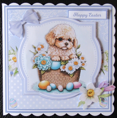 EASTER PUPPY BASKETS 6x6 & 5x7 by Davina Rundle