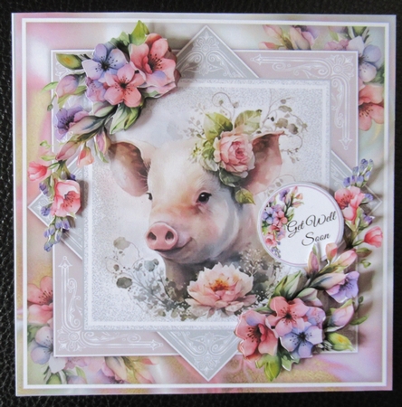 Floral Piglet Mini Page Kit by Davina Rundle
