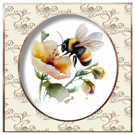 Simple Painted Bee by Davina Rundle