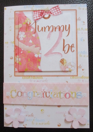 Mummy to Be, Congratulations Pyramid Card Front by Davina Rundle
