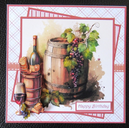 A good bottle of red wine 7x7 by Davina Rundle