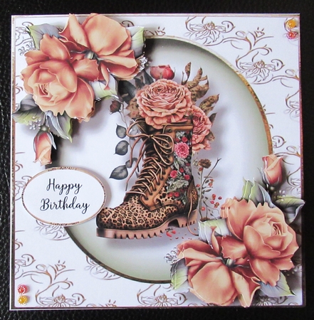 The Peach Roses Leopard Boot by Davina Rundle