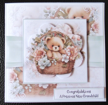 Teddy Bear in a Flower Basket Bumper Set by Davina Rundle