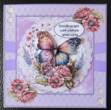 Butterfly wings and flowers by Davina Rundle