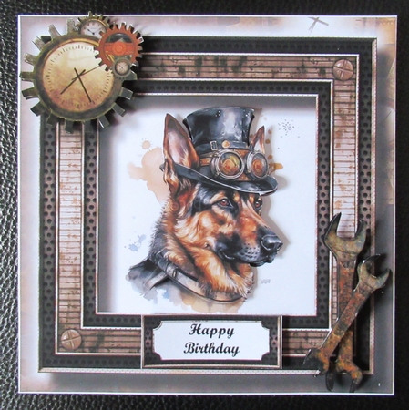 Steampunk Animals - German Shepherd by Davina Rundle
